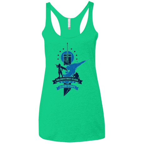 T-Shirts Envy / X-Small Cloud Strife White Women's Triblend Racerback Tank