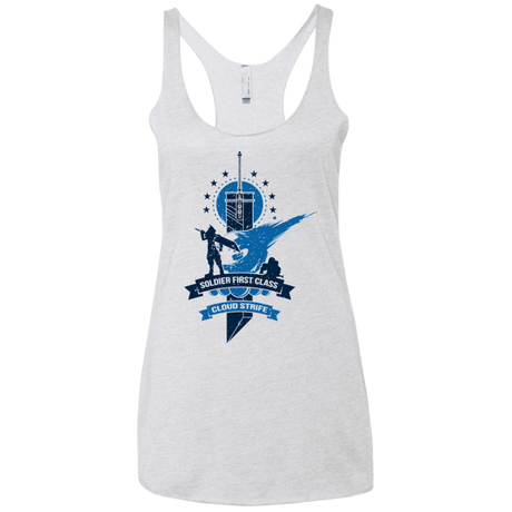 T-Shirts Heather White / X-Small Cloud Strife White Women's Triblend Racerback Tank