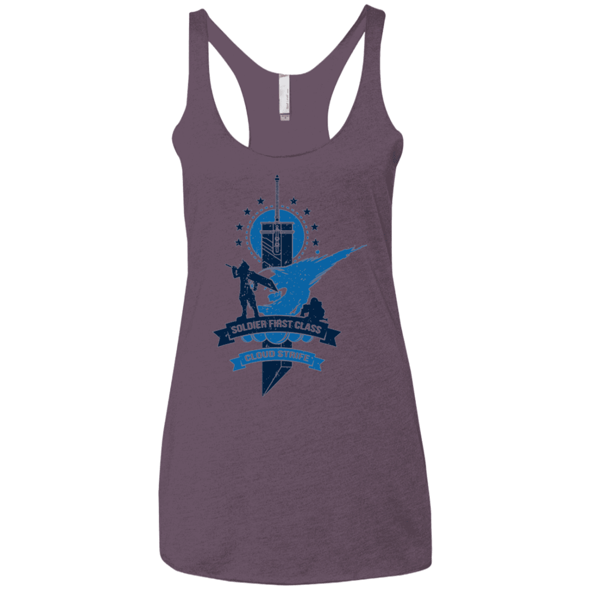 T-Shirts Vintage Purple / X-Small Cloud Strife White Women's Triblend Racerback Tank