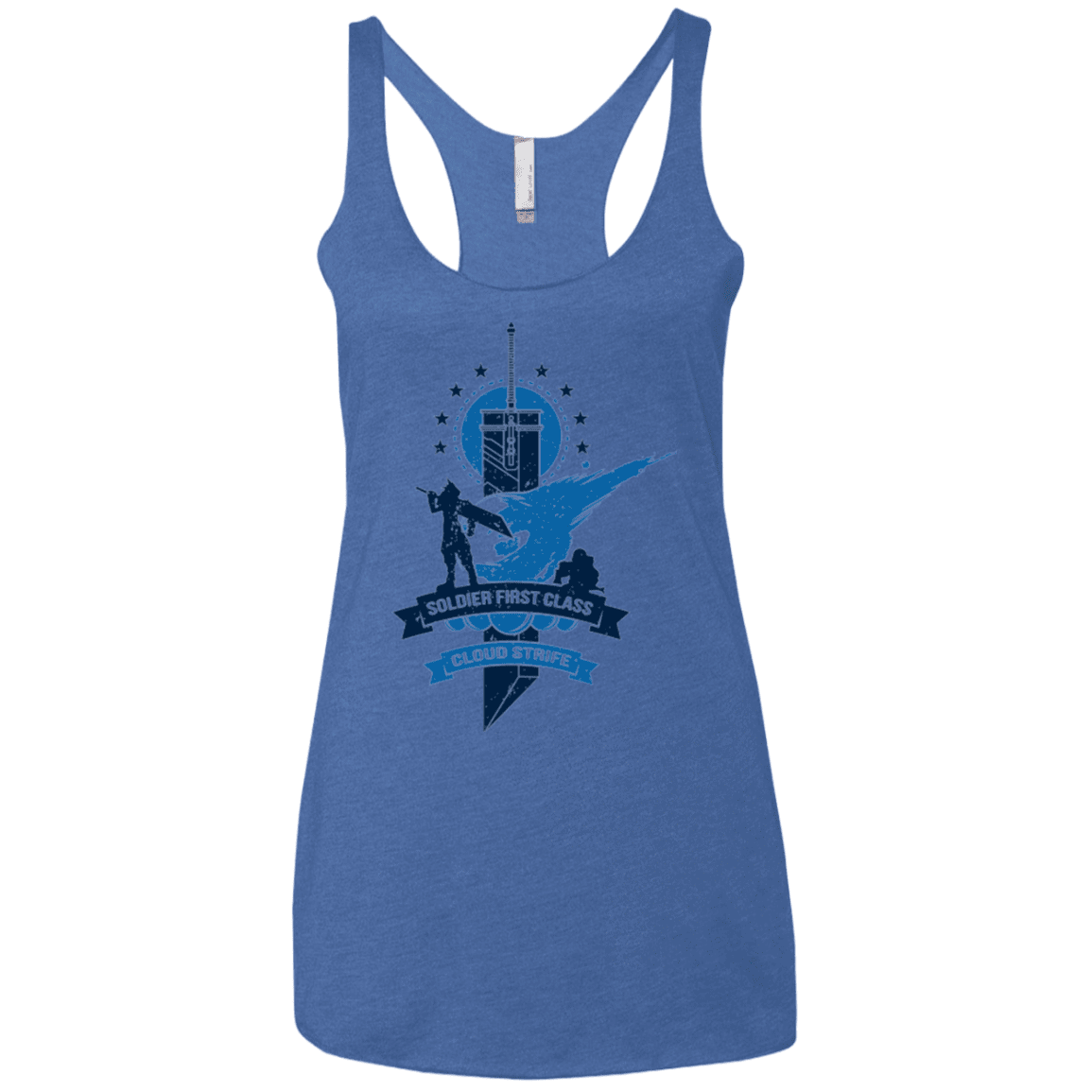 T-Shirts Vintage Royal / X-Small Cloud Strife White Women's Triblend Racerback Tank