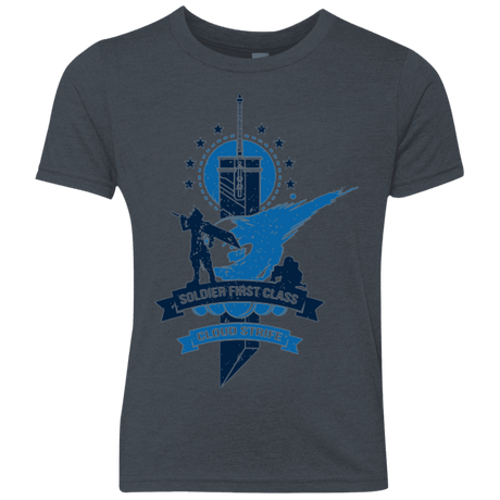 T-Shirts Vintage Navy / YXS Cloud Strife White Youth Triblend T-Shirt