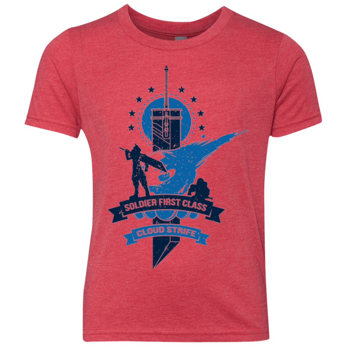 T-Shirts Vintage Red / YXS Cloud Strife White Youth Triblend T-Shirt