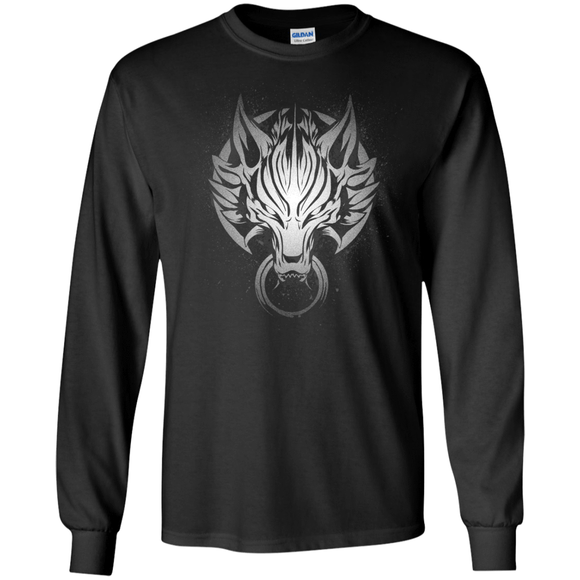 T-Shirts Black / S Cloudy Wolf Men's Long Sleeve T-Shirt