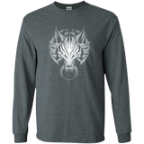 T-Shirts Dark Heather / S Cloudy Wolf Men's Long Sleeve T-Shirt