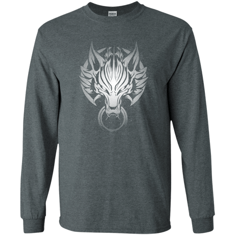 T-Shirts Dark Heather / S Cloudy Wolf Men's Long Sleeve T-Shirt