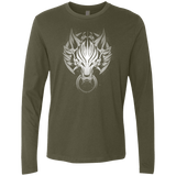 T-Shirts Military Green / S Cloudy Wolf Men's Premium Long Sleeve