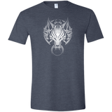 T-Shirts Heather Navy / S Cloudy Wolf Men's Semi-Fitted Softstyle