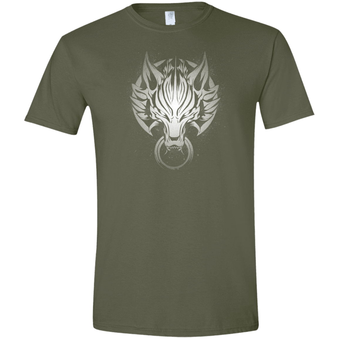 T-Shirts Military Green / S Cloudy Wolf Men's Semi-Fitted Softstyle