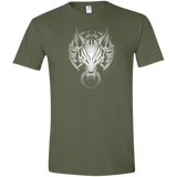 T-Shirts Military Green / S Cloudy Wolf Men's Semi-Fitted Softstyle