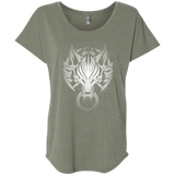 T-Shirts Venetian Grey / X-Small Cloudy Wolf Triblend Dolman Sleeve