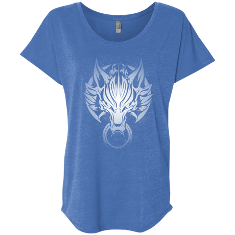 T-Shirts Vintage Royal / X-Small Cloudy Wolf Triblend Dolman Sleeve