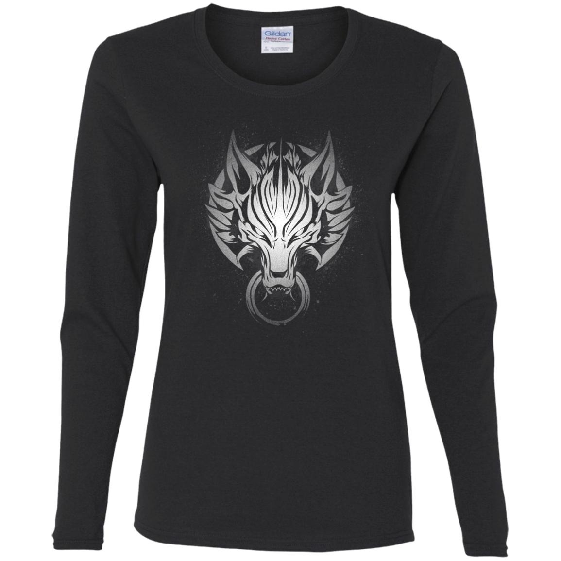 T-Shirts Black / S Cloudy Wolf Women's Long Sleeve T-Shirt