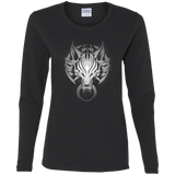 T-Shirts Black / S Cloudy Wolf Women's Long Sleeve T-Shirt