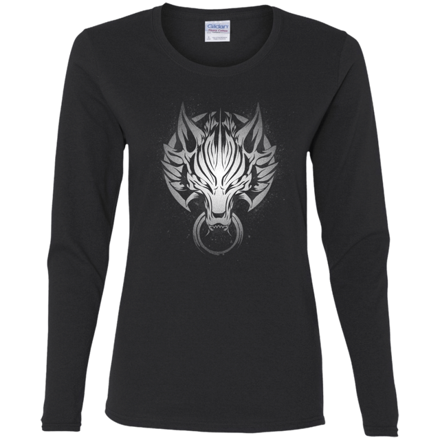 T-Shirts Black / S Cloudy Wolf Women's Long Sleeve T-Shirt