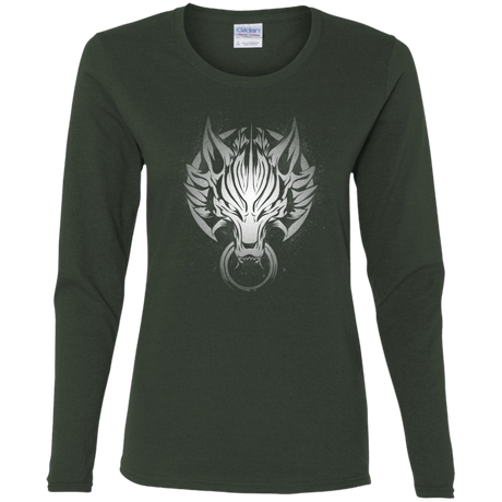 T-Shirts Forest / S Cloudy Wolf Women's Long Sleeve T-Shirt