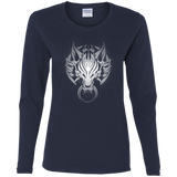 T-Shirts Navy / S Cloudy Wolf Women's Long Sleeve T-Shirt