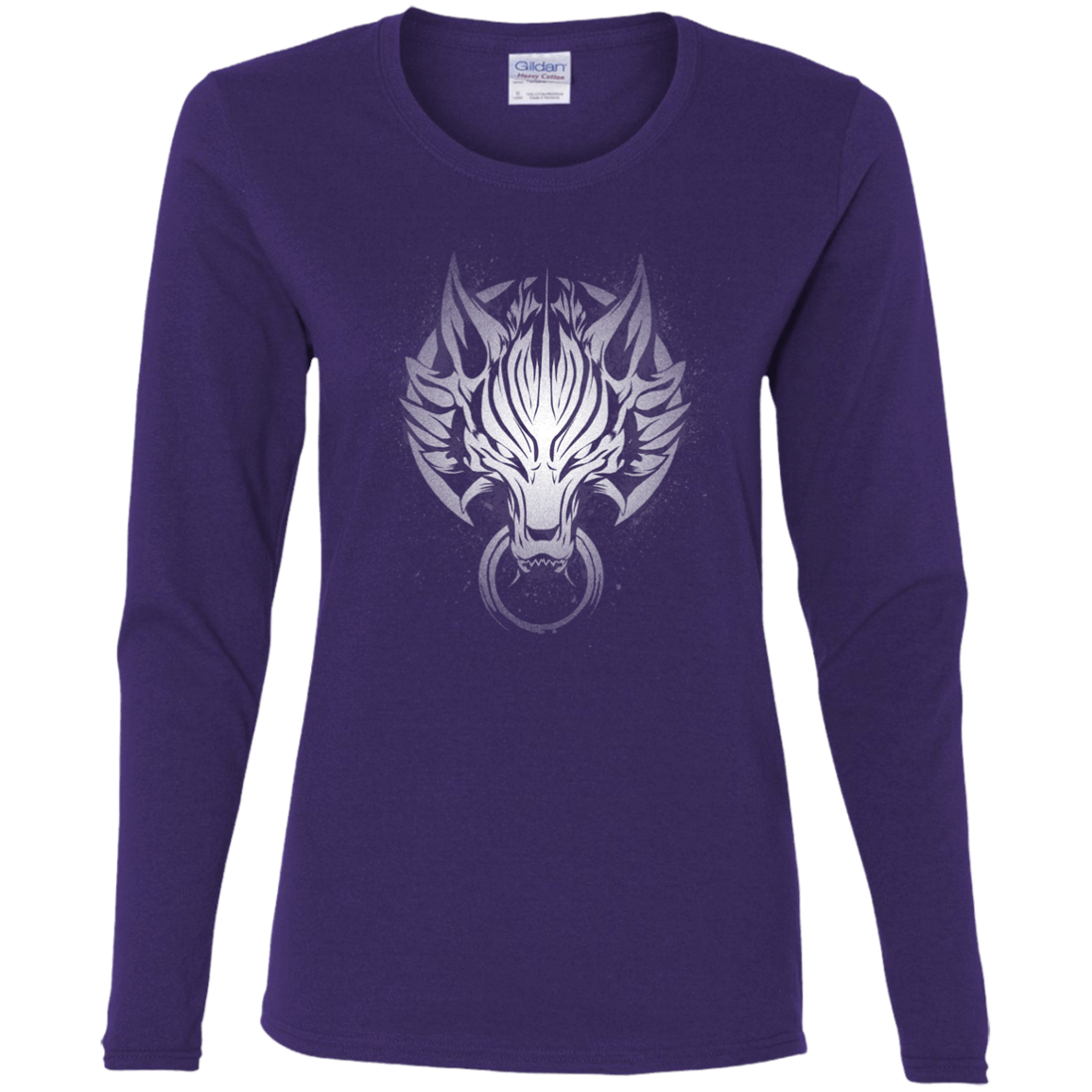 T-Shirts Purple / S Cloudy Wolf Women's Long Sleeve T-Shirt