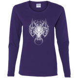 T-Shirts Purple / S Cloudy Wolf Women's Long Sleeve T-Shirt