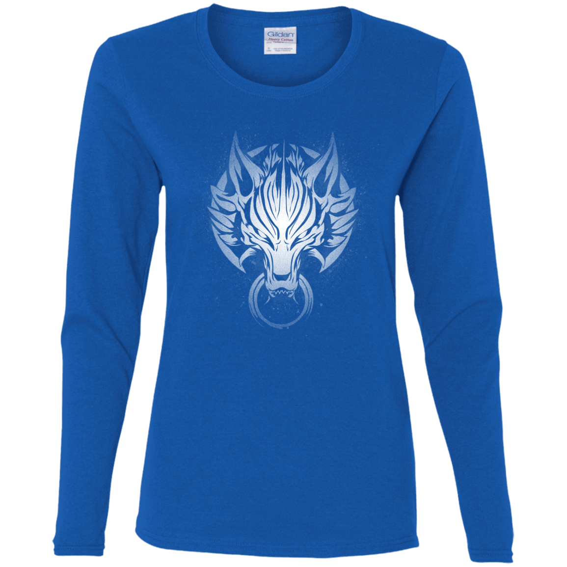 T-Shirts Royal / S Cloudy Wolf Women's Long Sleeve T-Shirt