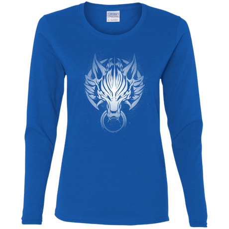 T-Shirts Royal / S Cloudy Wolf Women's Long Sleeve T-Shirt
