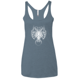 T-Shirts Indigo / X-Small Cloudy Wolf Women's Triblend Racerback Tank