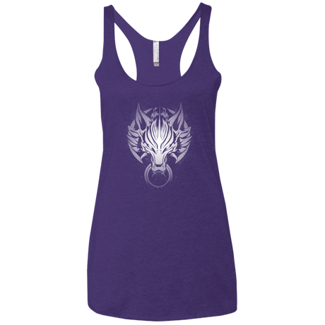 T-Shirts Purple Rush / X-Small Cloudy Wolf Women's Triblend Racerback Tank