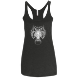 T-Shirts Vintage Black / X-Small Cloudy Wolf Women's Triblend Racerback Tank