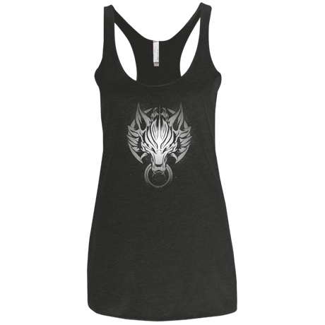 T-Shirts Vintage Black / X-Small Cloudy Wolf Women's Triblend Racerback Tank