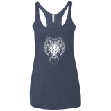 T-Shirts Vintage Navy / X-Small Cloudy Wolf Women's Triblend Racerback Tank