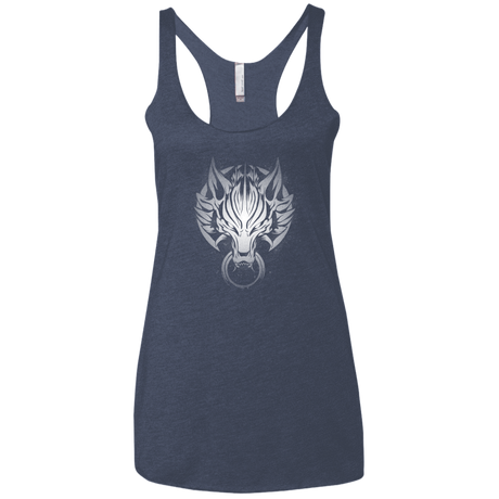 T-Shirts Vintage Navy / X-Small Cloudy Wolf Women's Triblend Racerback Tank