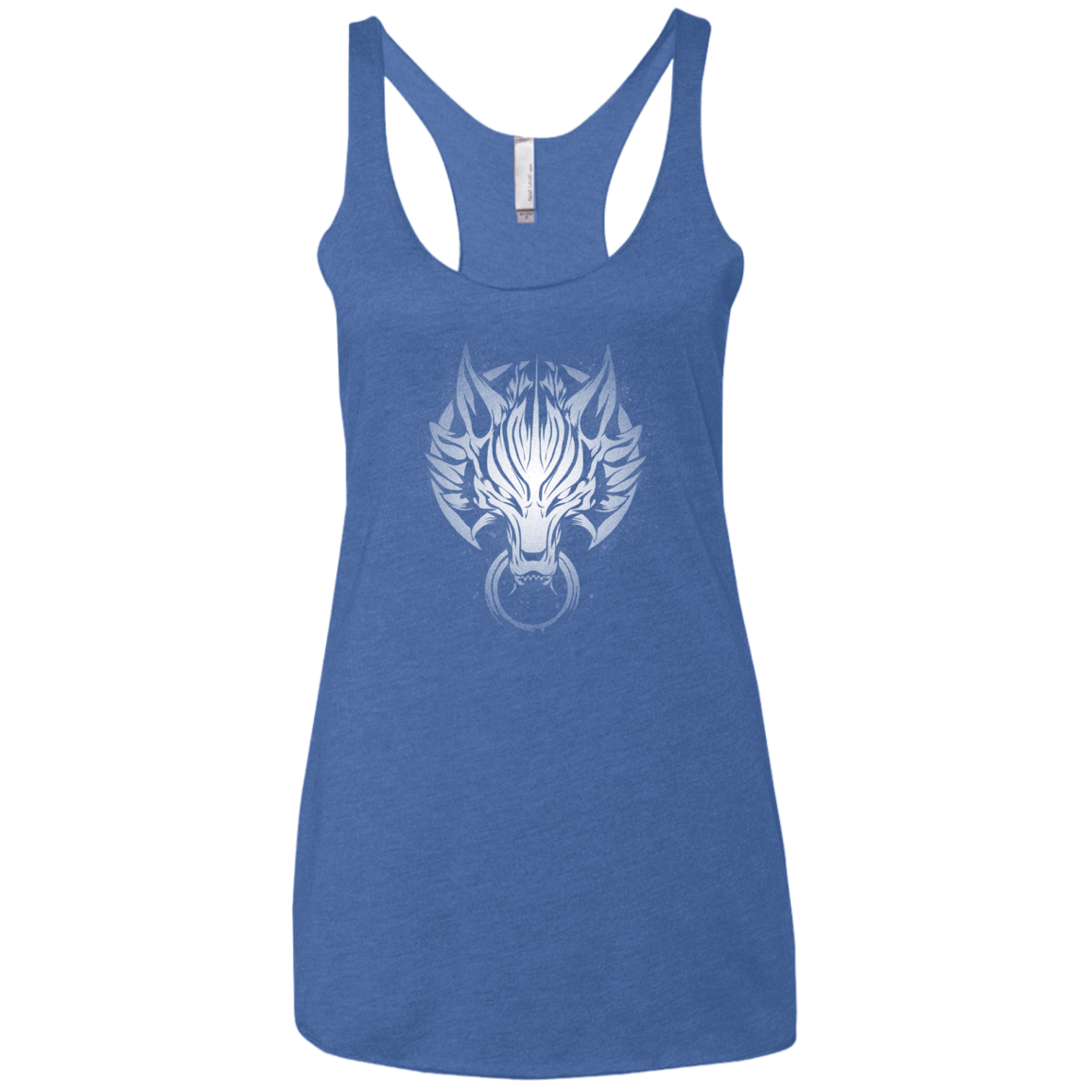 T-Shirts Vintage Royal / X-Small Cloudy Wolf Women's Triblend Racerback Tank