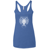 T-Shirts Vintage Royal / X-Small Cloudy Wolf Women's Triblend Racerback Tank