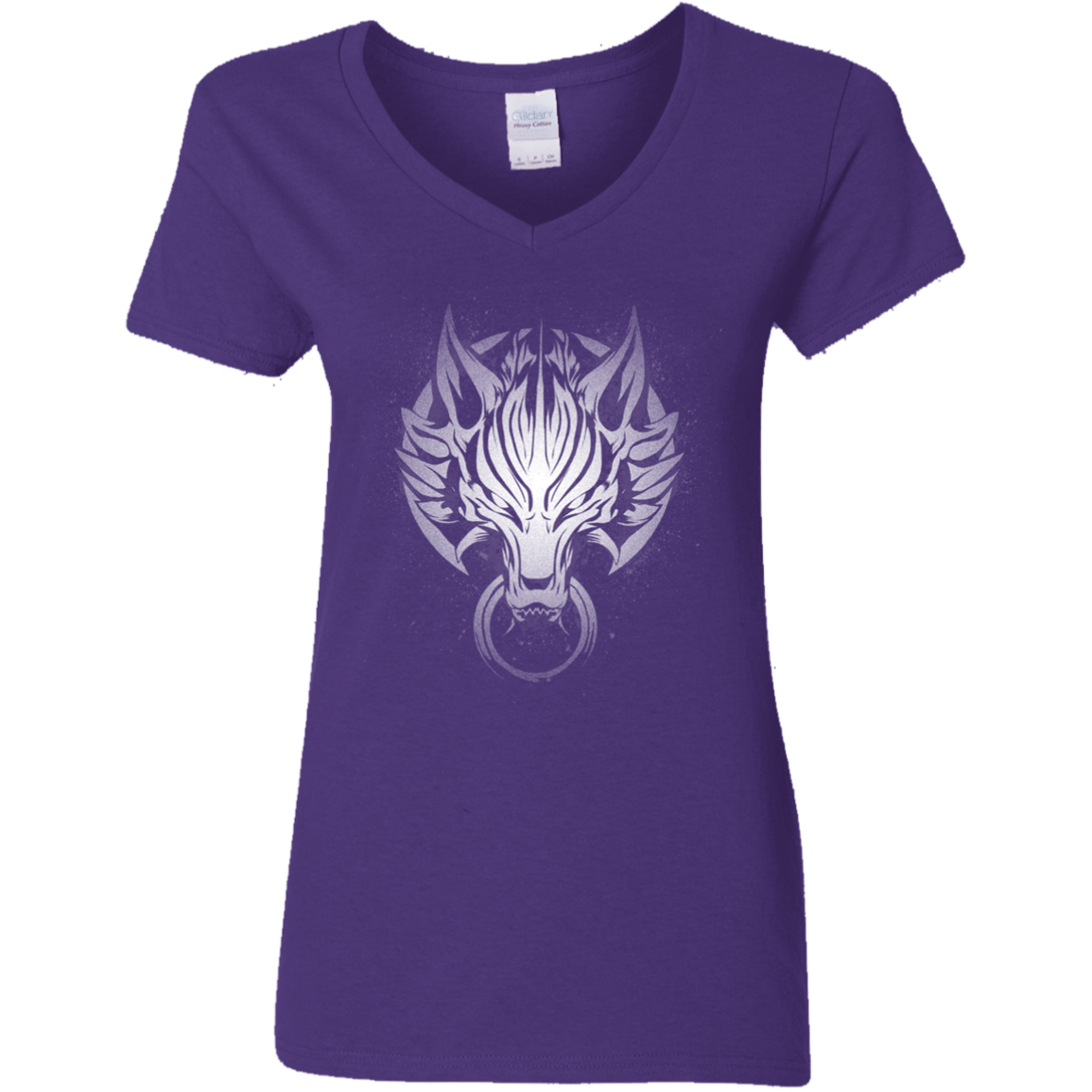 Cloudy Wolf Women's V-Neck T-Shirt