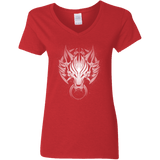 T-Shirts Red / S Cloudy Wolf Women's V-Neck T-Shirt