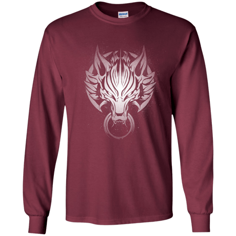 T-Shirts Maroon / YS Cloudy Wolf Youth Long Sleeve T-Shirt