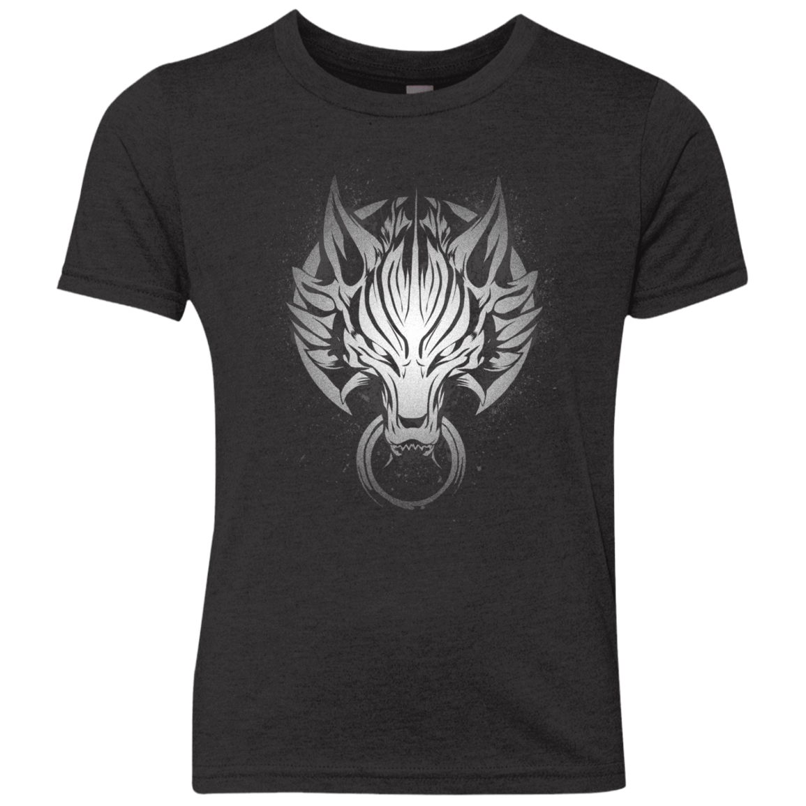 T-Shirts Vintage Black / YXS Cloudy Wolf Youth Triblend T-Shirt