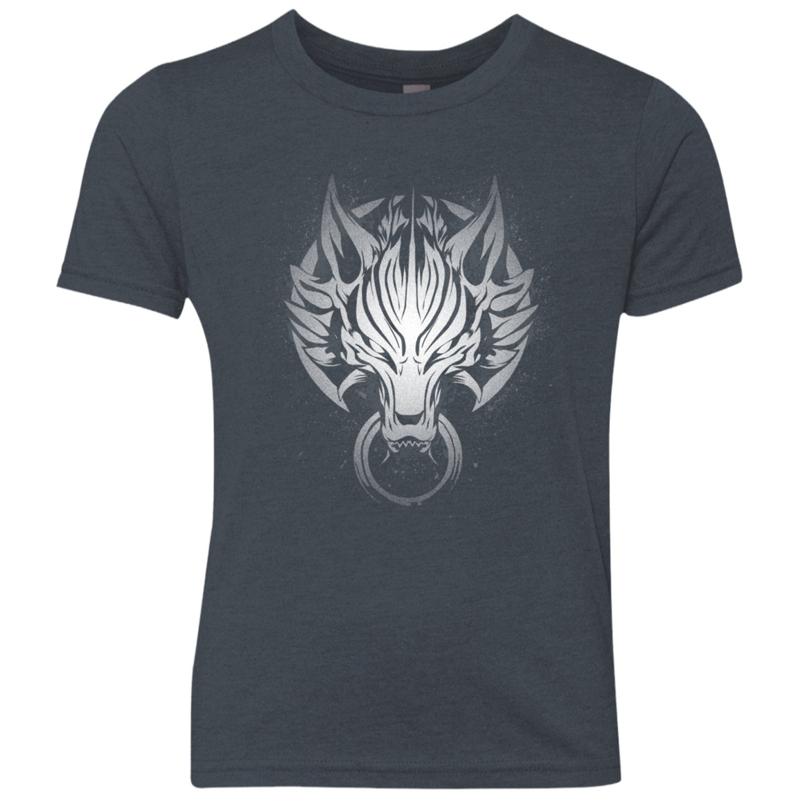 T-Shirts Vintage Navy / YXS Cloudy Wolf Youth Triblend T-Shirt