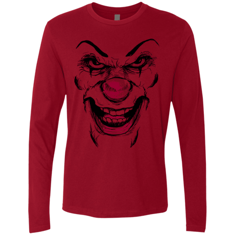 T-Shirts Cardinal / Small Clown Face Men's Premium Long Sleeve