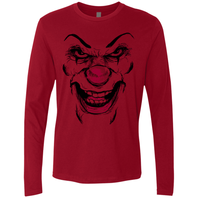 T-Shirts Cardinal / Small Clown Face Men's Premium Long Sleeve