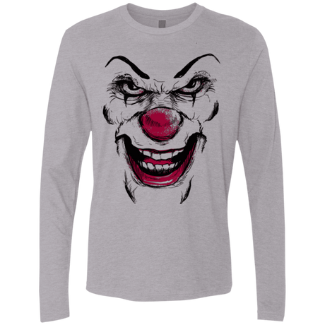 T-Shirts Heather Grey / Small Clown Face Men's Premium Long Sleeve