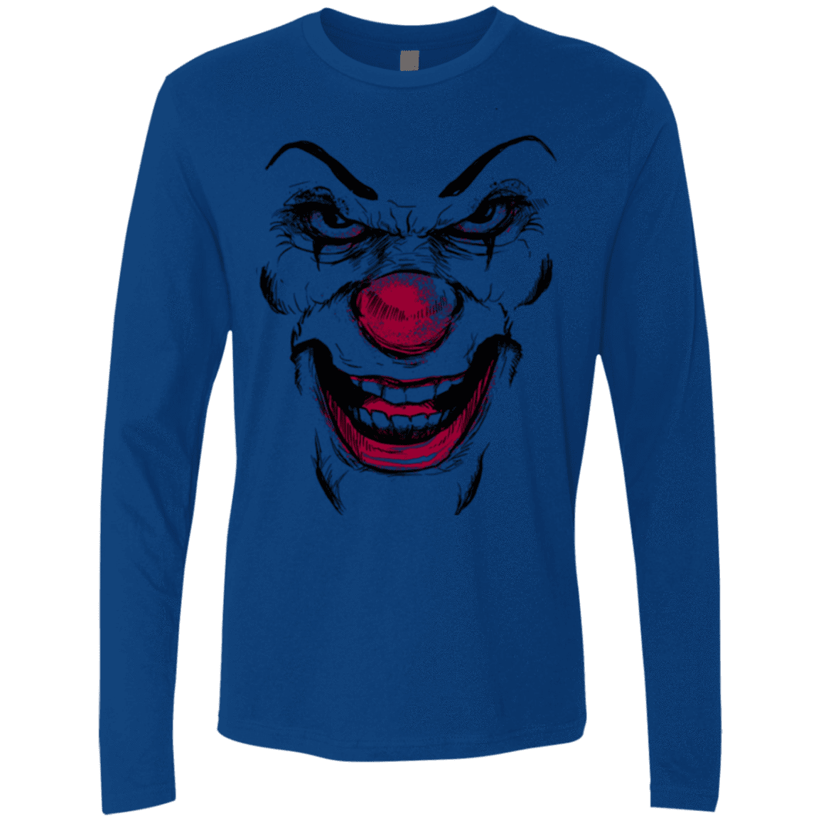 T-Shirts Royal / Small Clown Face Men's Premium Long Sleeve