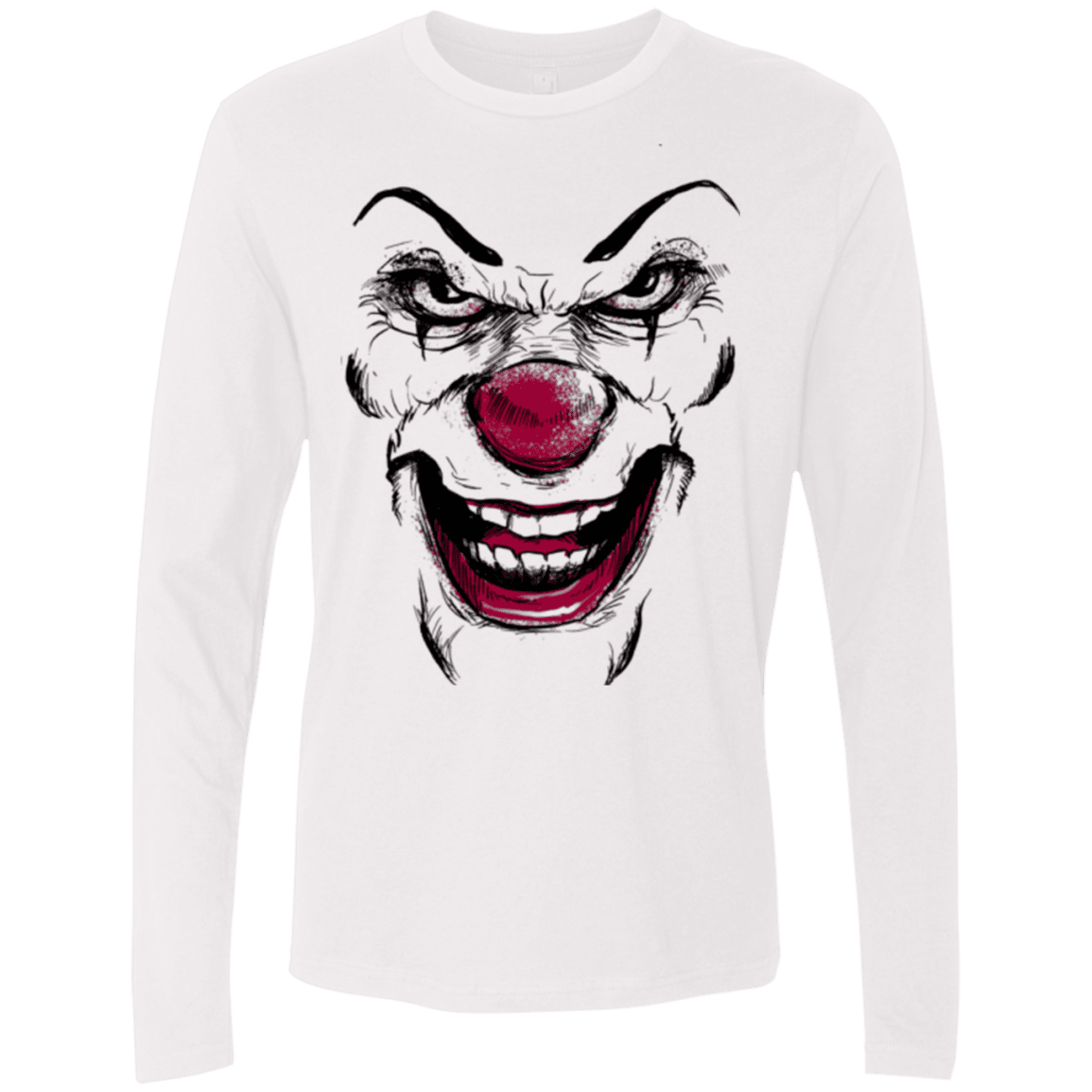 T-Shirts White / Small Clown Face Men's Premium Long Sleeve