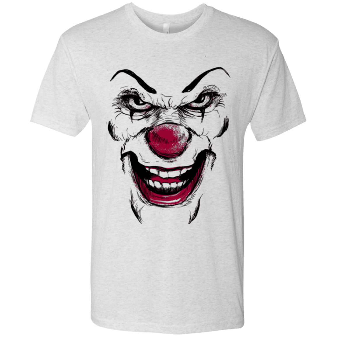 T-Shirts Heather White / Small Clown Face Men's Triblend T-Shirt