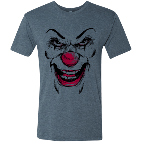 T-Shirts Indigo / Small Clown Face Men's Triblend T-Shirt