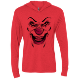 T-Shirts Vintage Red / X-Small Clown Face Triblend Long Sleeve Hoodie Tee