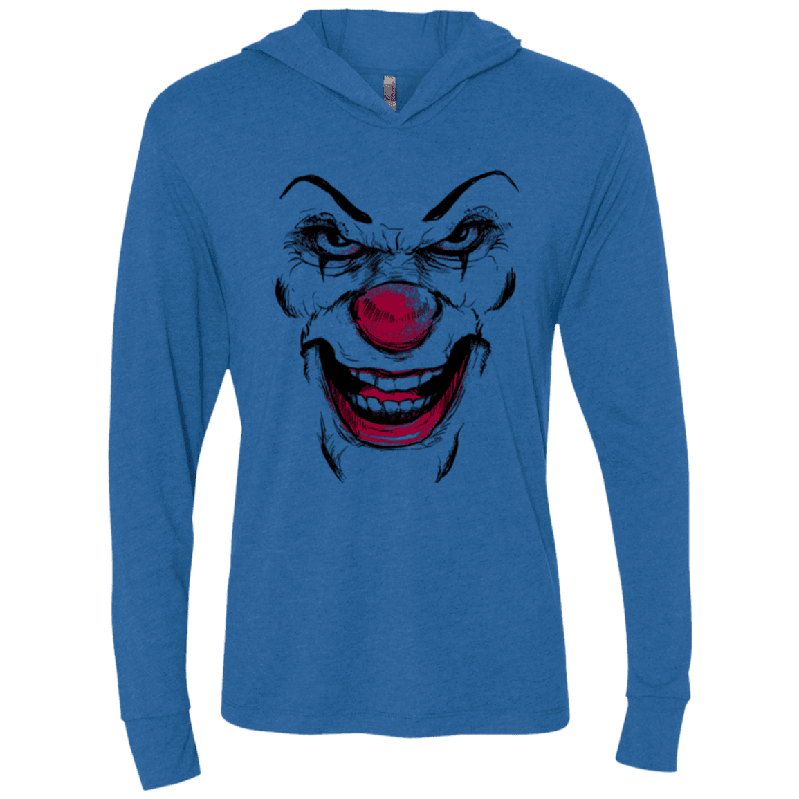 T-Shirts Vintage Royal / X-Small Clown Face Triblend Long Sleeve Hoodie Tee