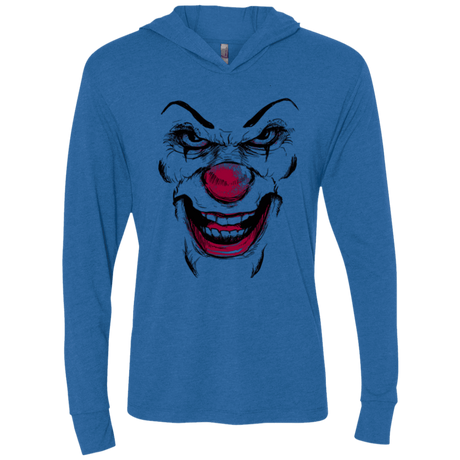 T-Shirts Vintage Royal / X-Small Clown Face Triblend Long Sleeve Hoodie Tee