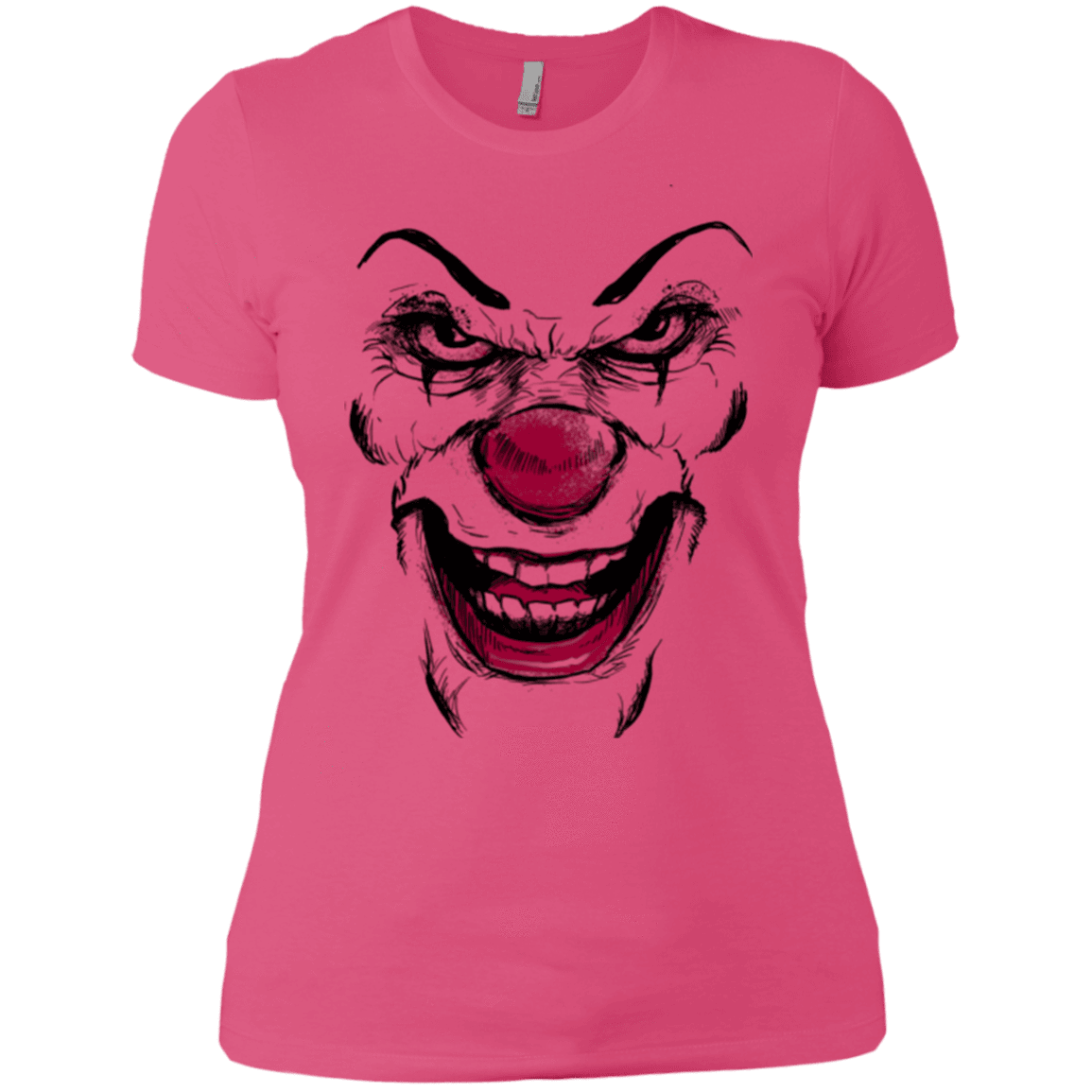 T-Shirts Hot Pink / X-Small Clown Face Women's Premium T-Shirt