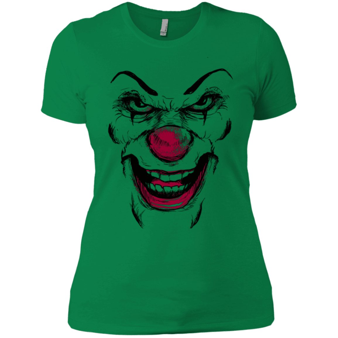 T-Shirts Kelly Green / X-Small Clown Face Women's Premium T-Shirt