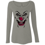 T-Shirts Venetian Grey / Small Clown Face Women's Triblend Long Sleeve Shirt